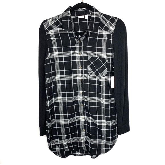 Make + Model Tops - ⚠️ Make + Model Checkered Button Up Top Size XXS